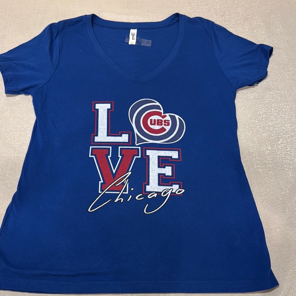 Blue Chicago Cubs Love Tee